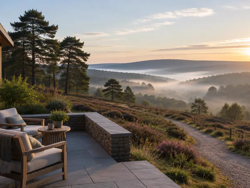 Editorial interpretation of Hindhead, Surrey, United Kingdom, inspired by Grayshott Health Spa