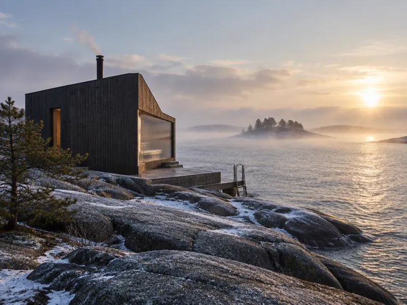 Editorial interpretation of Helsinki, Finland, inspired by Löyly