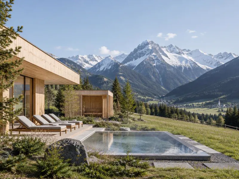 Editorial interpretation of Lans, Tyrol, Austria, inspired by Lanserhof Lans