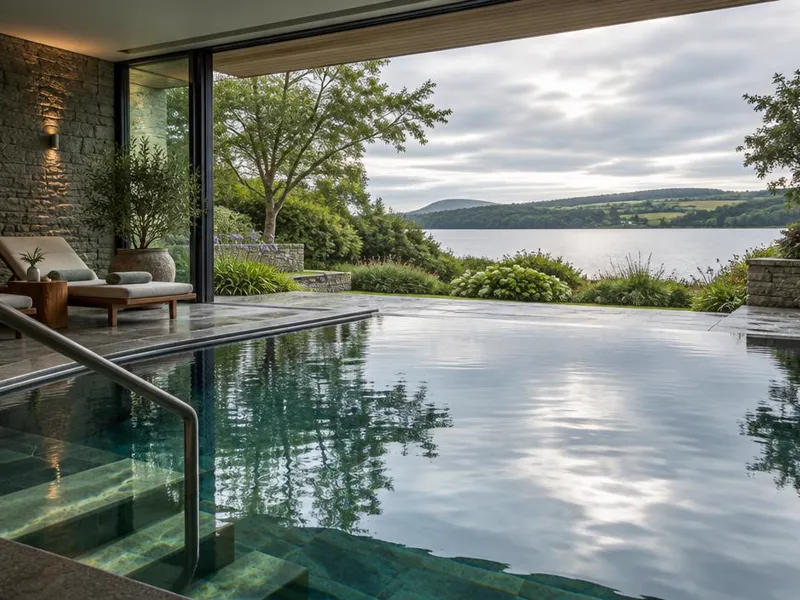 Editorial interpretation of Enniscorthy, Co. Wexford, Ireland, inspired by Monart Destination Spa