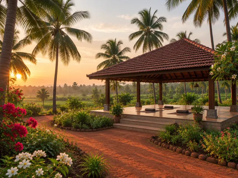 Editorial interpretation of Bangalore, India, inspired by Shreyas Retreat