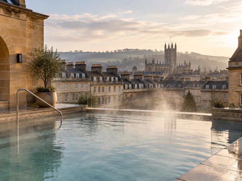 Editorial interpretation of Bath, Somerset, United Kingdom, inspired by Thermae Bath Spa