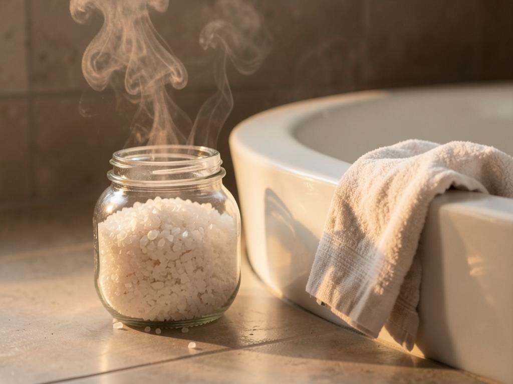 Epsom salt bath — illustrative