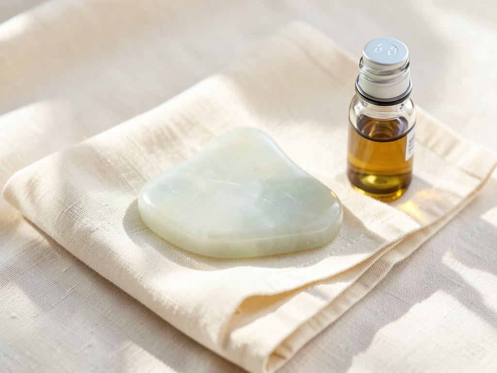Gua sha at home — illustrative