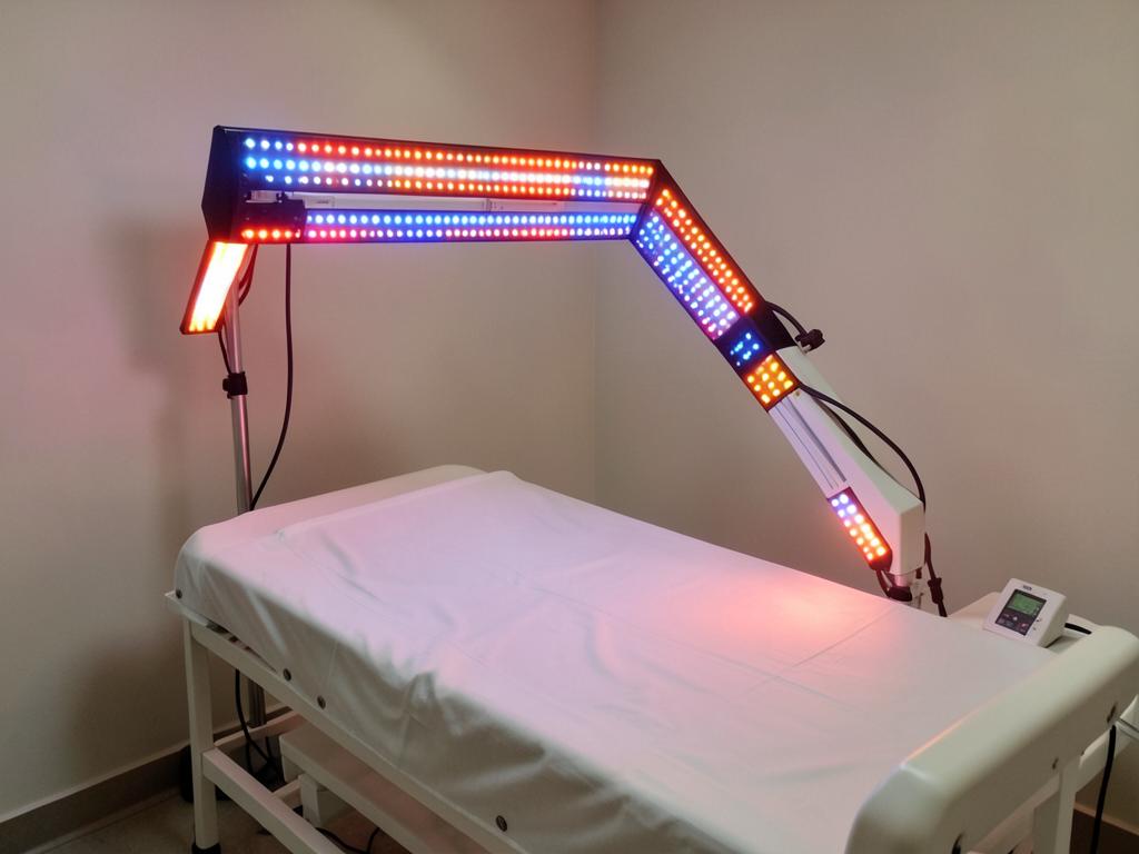 LED light therapy (in clinic) — illustrative