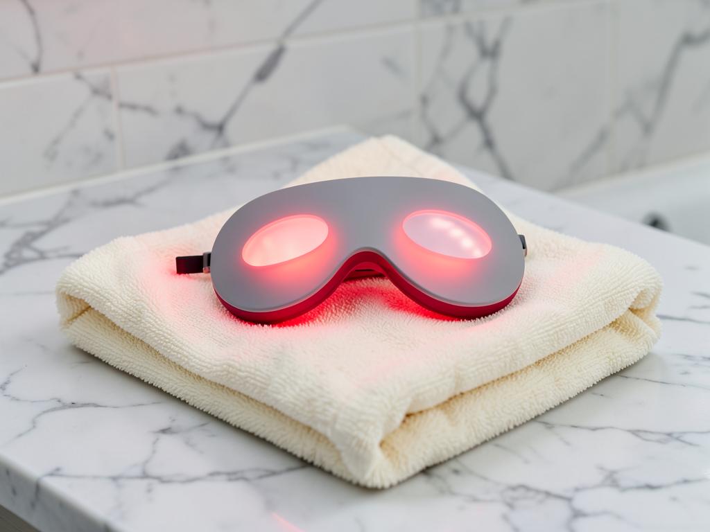 At-home LED mask — illustrative