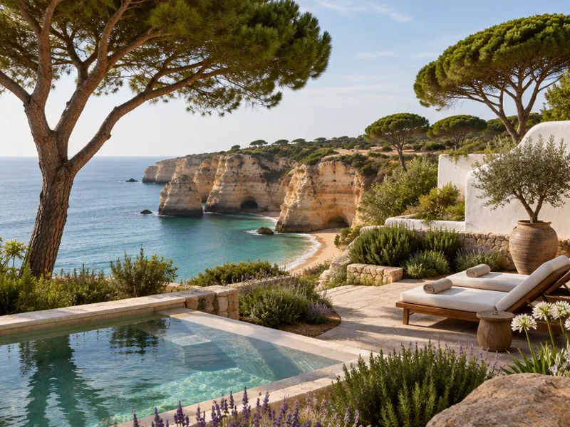 Editorial interpretation of Algarve, Portugal, inspired by Vilalara Grand Hotel